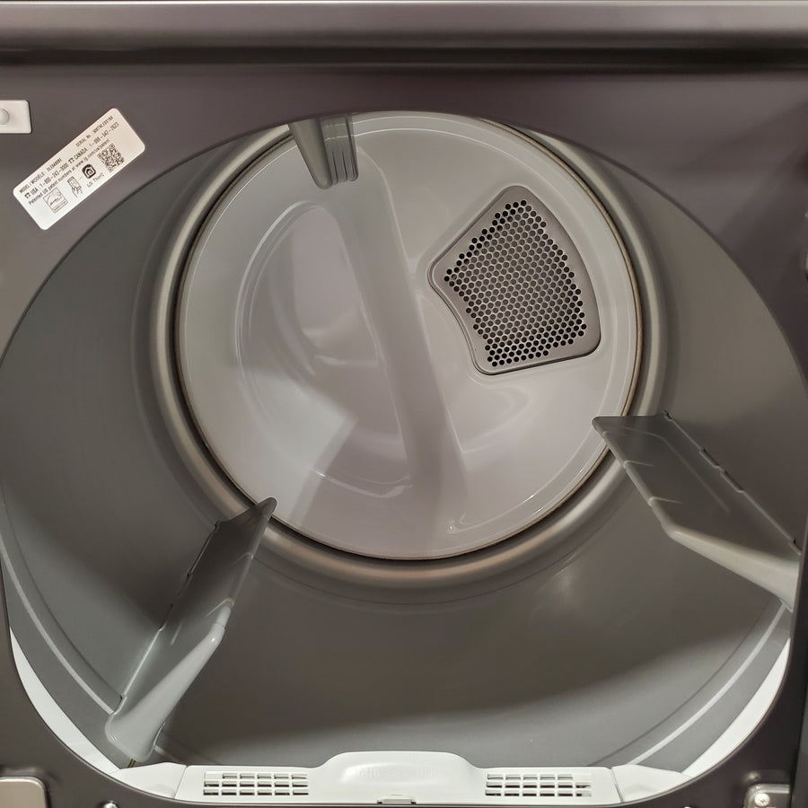 LG 5.3 cu. ft. Smart Top Load Washer with 4-Way® Agitator and AI Sensing EasyUnload™ WT8405CB - Scratch & Dent (Minor) and LG 7.3 cu. ft. Rear Control Electric Dryer with LG EasyLoad™ Door and AI Sensing 16250 - DLE8400BE - Scratch & Dent (Minor)
