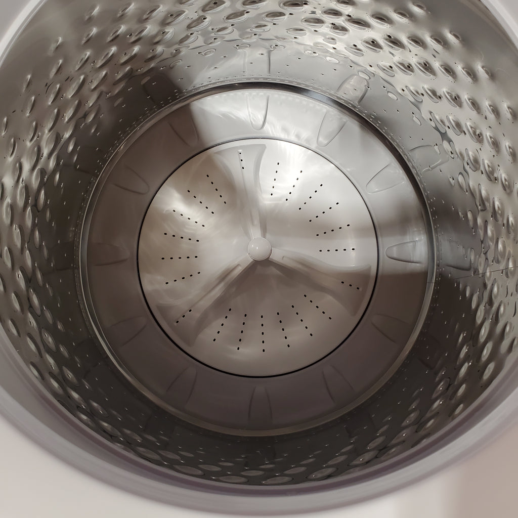 Pictures of Maytag Top Load 4.8 cu ft Washer with Deep Fill and Slow-Close Glass Lid MVW6200KW - Scratch & Dent (Moderate) and Maytag 7.0 cu. ft Top Load Gas Dryer with Moisture Sensing 16199 - MGD6200KW - Scratch and Dent (Moderate) - Neu Appliance Outlet - Discount Appliance Outlet in Austin, Tx