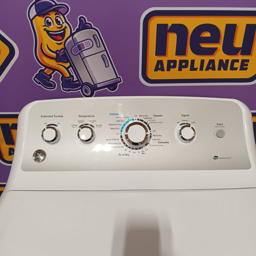 GE White Top Load 4.0 Cu. Ft. Capacity Washer with Stainless Steel Wash Basket GTW325ASWWW - New in Box and  GE ENERGY STAR 7.4 cu. ft. Capacity Aluminized Alloy Drum Electric Dryer with Sensor Dry  16281 - GTD65EBSJWS - Certified Refurbished