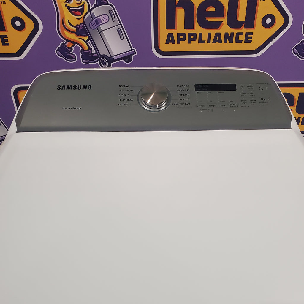 Pictures of Samsung White Electric 7.4 Cu. Ft. Dryer with Sensor Dry and Reversible Door DVE50R5200W - Scratch and Dent (Minor) - Neu Appliance Outlet - Discount Appliance Outlet in Austin, Tx