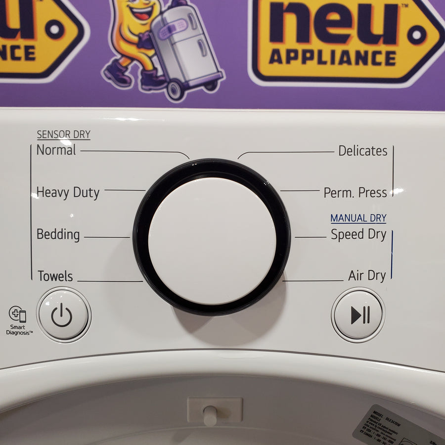 LG 7.4 cu. ft. Vented Stackable Electric Dryer in White with Sensor Dry Technology 22231SD290 - DLE3470W - Scratch & Dent (Minor)