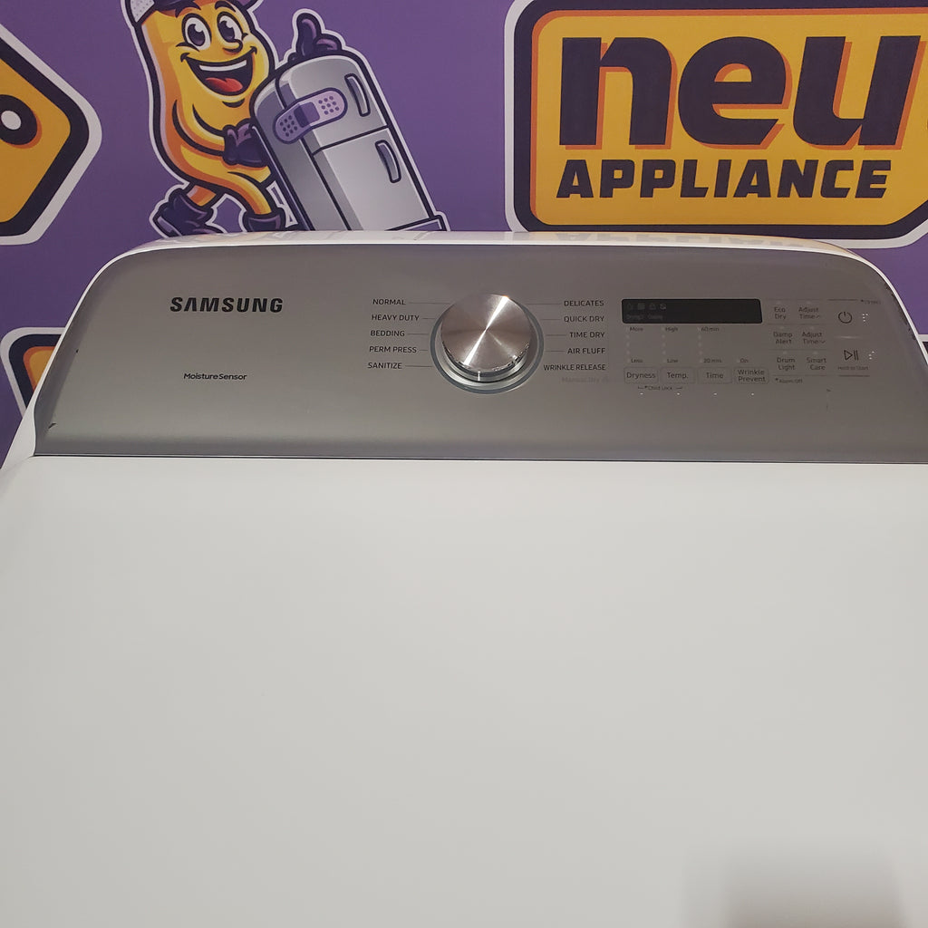 Samsung White Top Load 5.0 Cu. Ft. Washer with Active Water Jet WA50R5200AW - Certified Refurbished and Samsung White Electric 7.4 Cu. Ft. Dryer with Sensor Dry 16085 - DVE50R5200W - Certified Refurbished