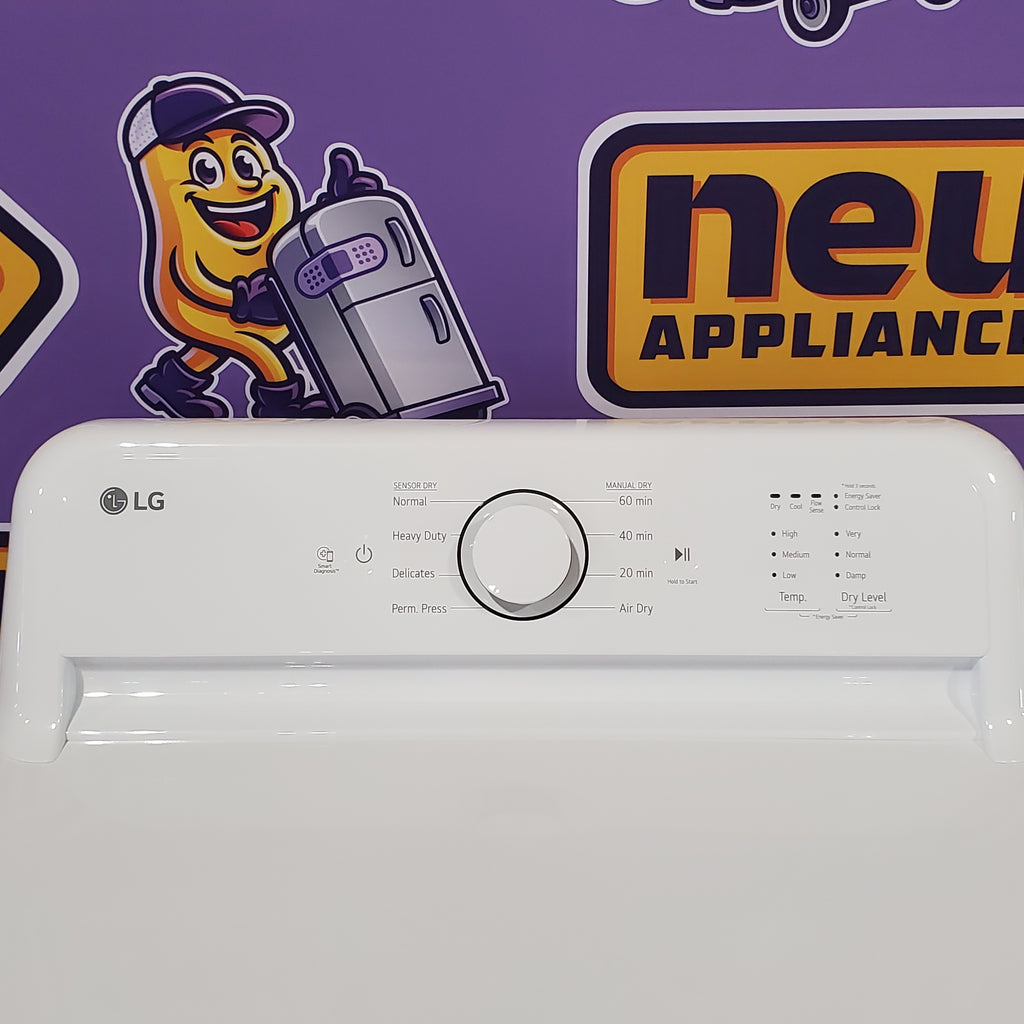 Pictures of LG 7.3 Cu. Ft. Electric Rear Control Ultra Large Capacity Dryer in White with Sensor Dry DLE6100W - Open Box - Neu Appliance Outlet - Discount Appliance Outlet in Austin, Tx