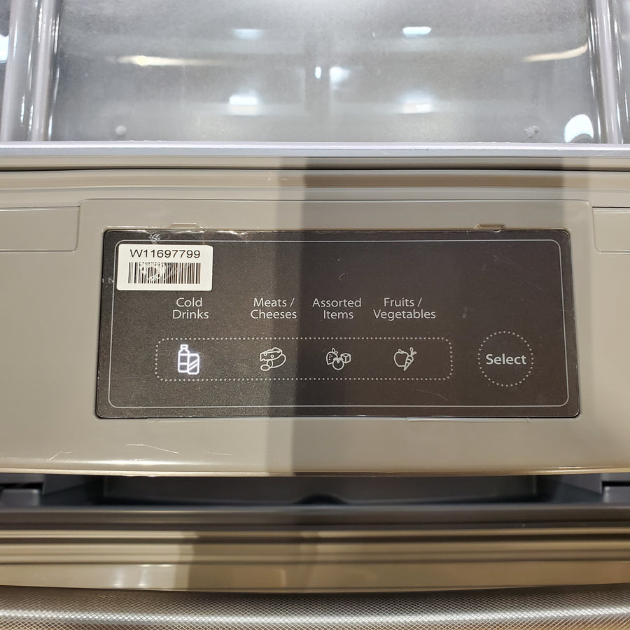 KitchenAid PrintShield Stainless 26.2 Cu. Ft. Multi-Door French Door Refrigerator with Platinum Interior and FreshChill™ Full-Width Refrigerated Drawer 22133189 - KRMF536RPS - Scratch & Dent (Moderate)