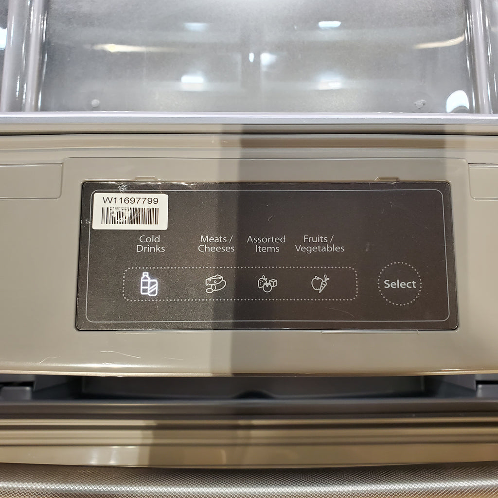 KitchenAid PrintShield Stainless 26.2 Cu. Ft. Multi-Door French Door Refrigerator with Platinum Interior and FreshChill™ Full-Width Refrigerated Drawer 22133189 - KRMF536RPS - Scratch & Dent (Moderate)