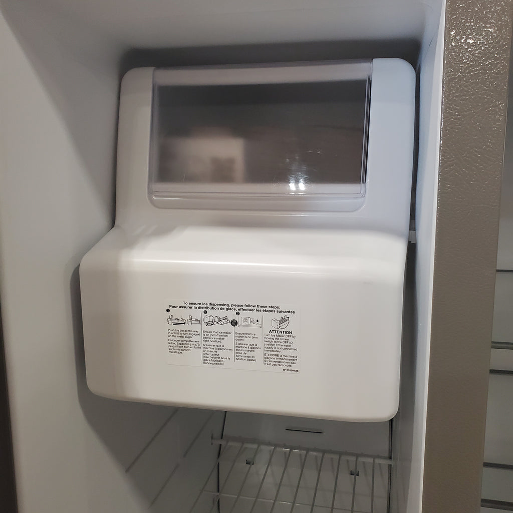 Whirlpool 24 cu ft Capacity Side By Side Refrigerator with Ice and Water Dispenser in Fingerprint Resistant Stainless Steel 3SD719 - WRS315SDHZ - Open Box
