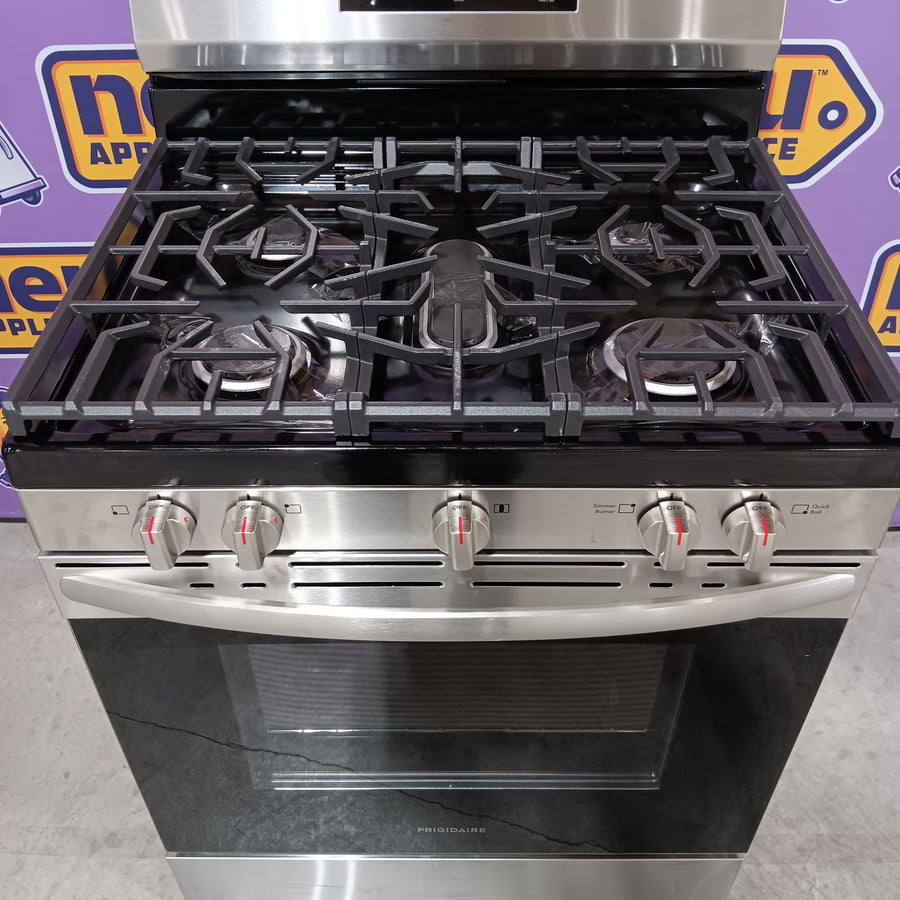 Frigidaire 5 Burner Freestanding Gas Range in Stainless Steel with Quick Boil and Steam Clean 20531SD513 - FCRG3062AS - Open Box