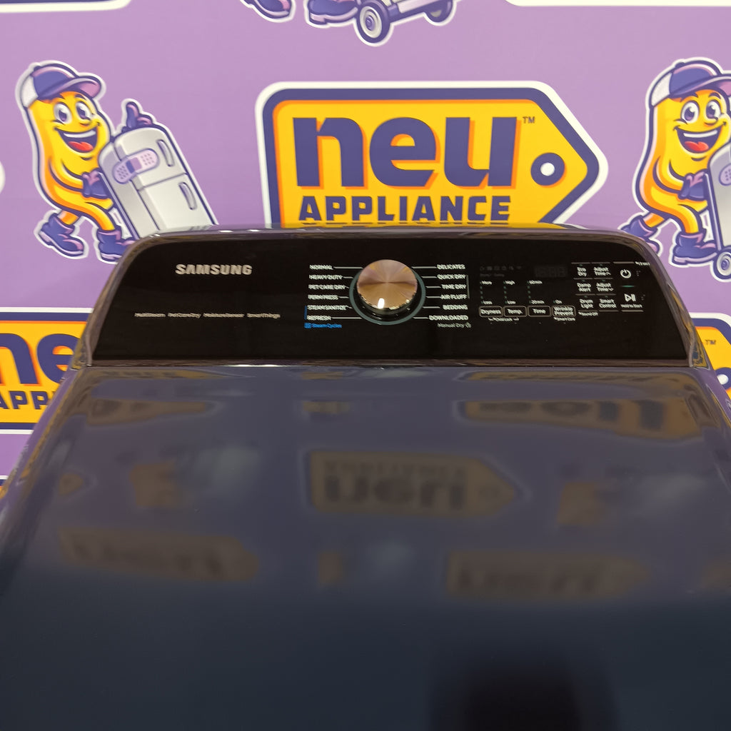 Samsung Brushed Navy Blue 7.4 cu. ft. Smart Vented Electric Dryer with Pet Care Dry and Steam Sanitize+ 6SD083 - DVE54CG7150D - Scratch & Dent (Minor)