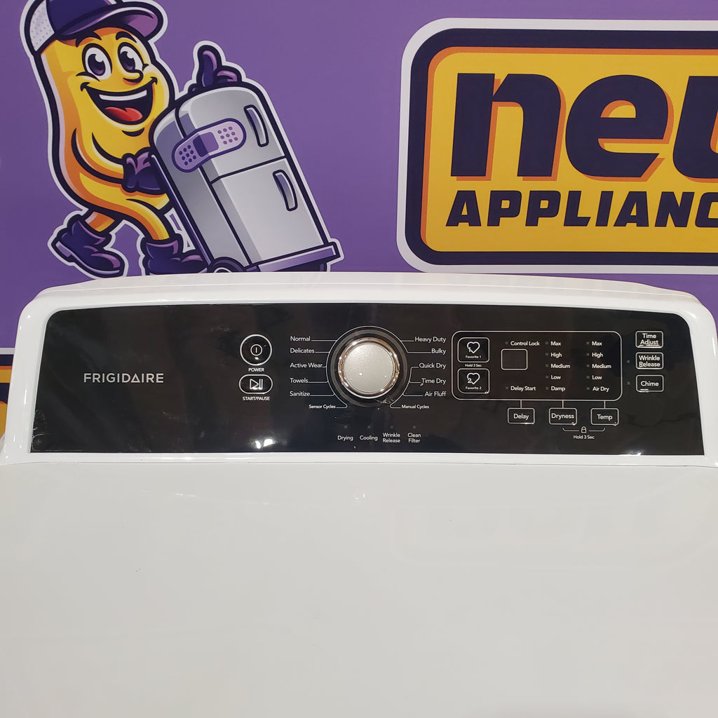 Frigidaire 6.7 Cu. Ft. Electric Dryer with 10 Dry Cycles and Anti-Wrinkle Option 3SD608 - FFRE4120SW - Scratch & Dent (Minor)