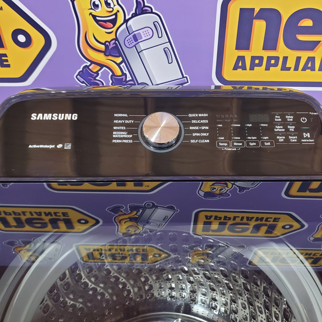 Pictures of Samsung 5.0 cu. ft. Capacity Top Load Washer with Active WaterJet in Brushed Black 1CR04009 - WA50R5200AV - Certified Refurbished - Neu Appliance Outlet - Discount Appliance Outlet in Austin, Tx