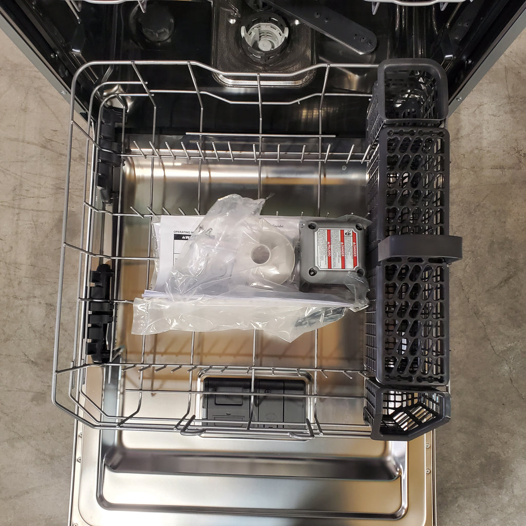 Pictures of Whirlpool 24-in 44dBA Dishwasher Flush in Stainless Steel with Cabinets with 3rd Rack and Top Control WDT550SAPZ - Open Box - Neu Appliance Outlet - Discount Appliance Outlet in Austin, Tx