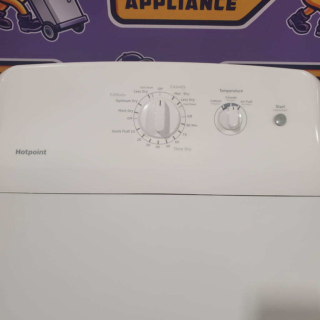 Pictures of Hotpoint® 6.2 Cu. Ft. Capacity Aluminized Alloy Electric Dryer HTX21EASKWW - Certified Refurbished - Neu Appliance Outlet - Discount Appliance Outlet in Austin, Tx