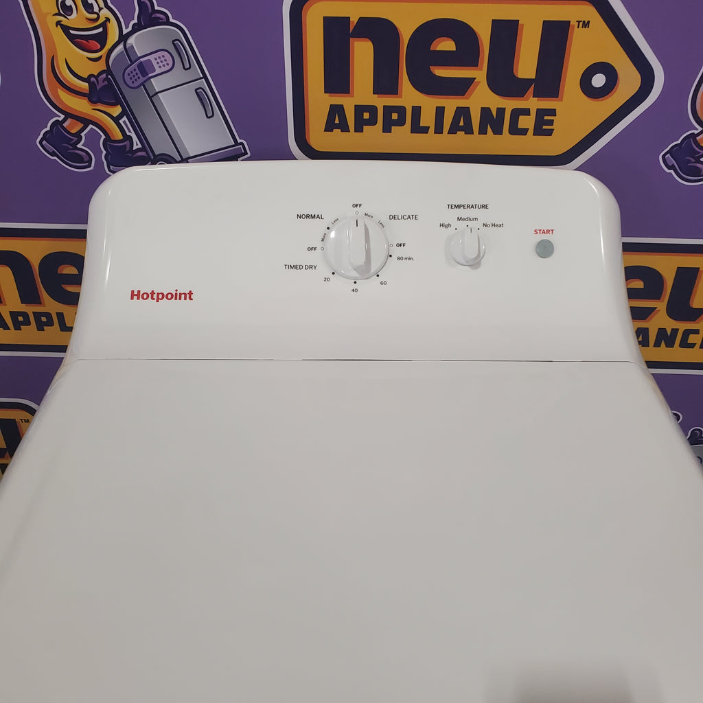 Pictures of Hotpoint 6.2 cu. ft. Capacity Electric Dryer with Up To 120 ft. Venting and Shallow Depth 25133SD419 - HTX26EASWWW - Scratch & Dent (Minor) - Neu Appliance Outlet - Discount Appliance Outlet in Austin, Tx