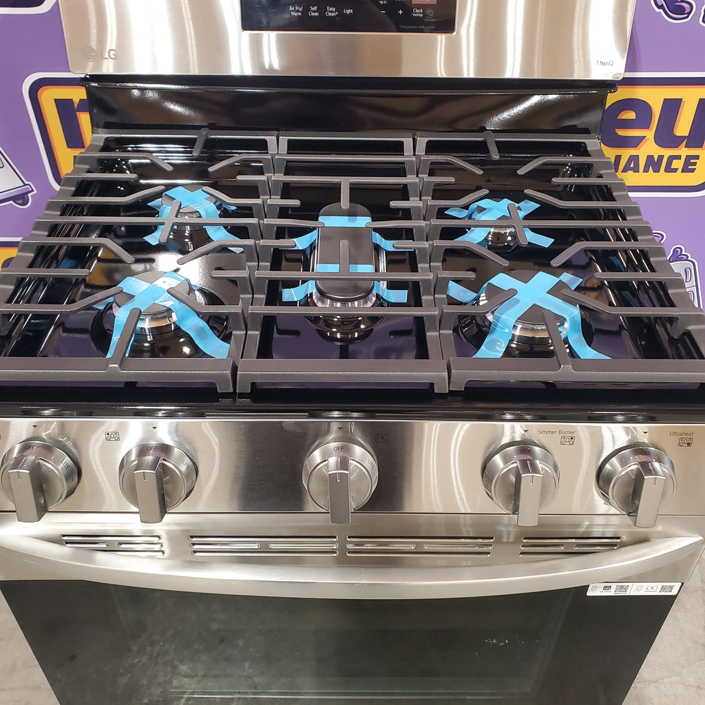 LG 5.8 cu. ft. Smart Wi-Fi Enabled Fan Convection Gas Range with Air Fry & EasyClean® 21SD026 - LRGL5823S - Scratch & Dent (Minor)