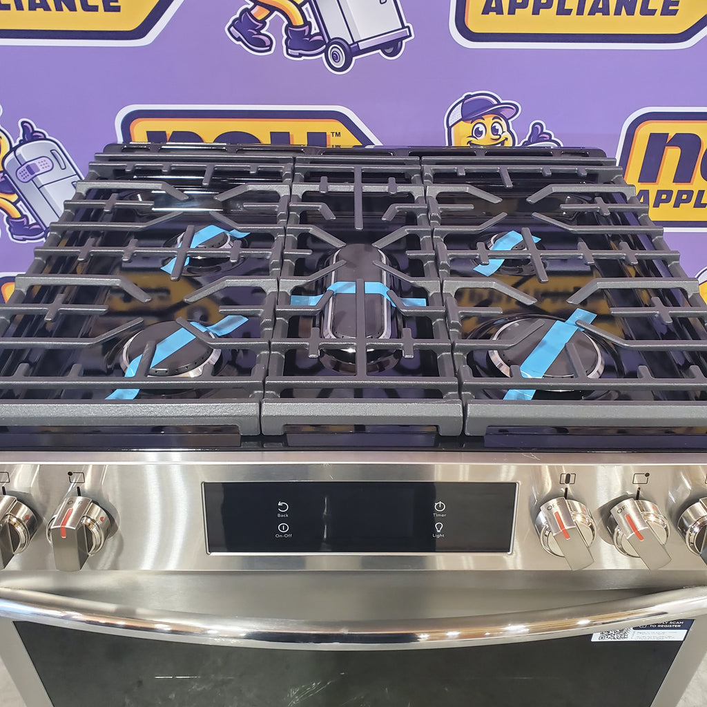 Frigidaire Gallery 6 cu. ft. 5 Burner Slide-In Gas Range with Total Convection and Air Fry in Smudge Proof Stainless Steel 3SD857 - GCFG3060BF - Open Box