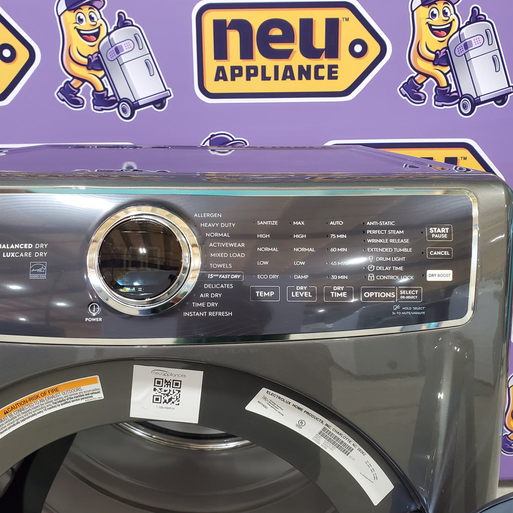 Pictures of Electrolux Titanium 600 Series Front Load 4.5 Cu. Ft. Washer with Smartboost ELFW7637AT and Optic Whites Cycle and Electrolux Titanium 600 Series 8.0 Cu. Ft. Dryer with Balanced Dry and Instant Refresh Cycle ELFE7637AT - Open Box - Neu Appliance Outlet - Discount Appliance Outlet in Austin, Tx