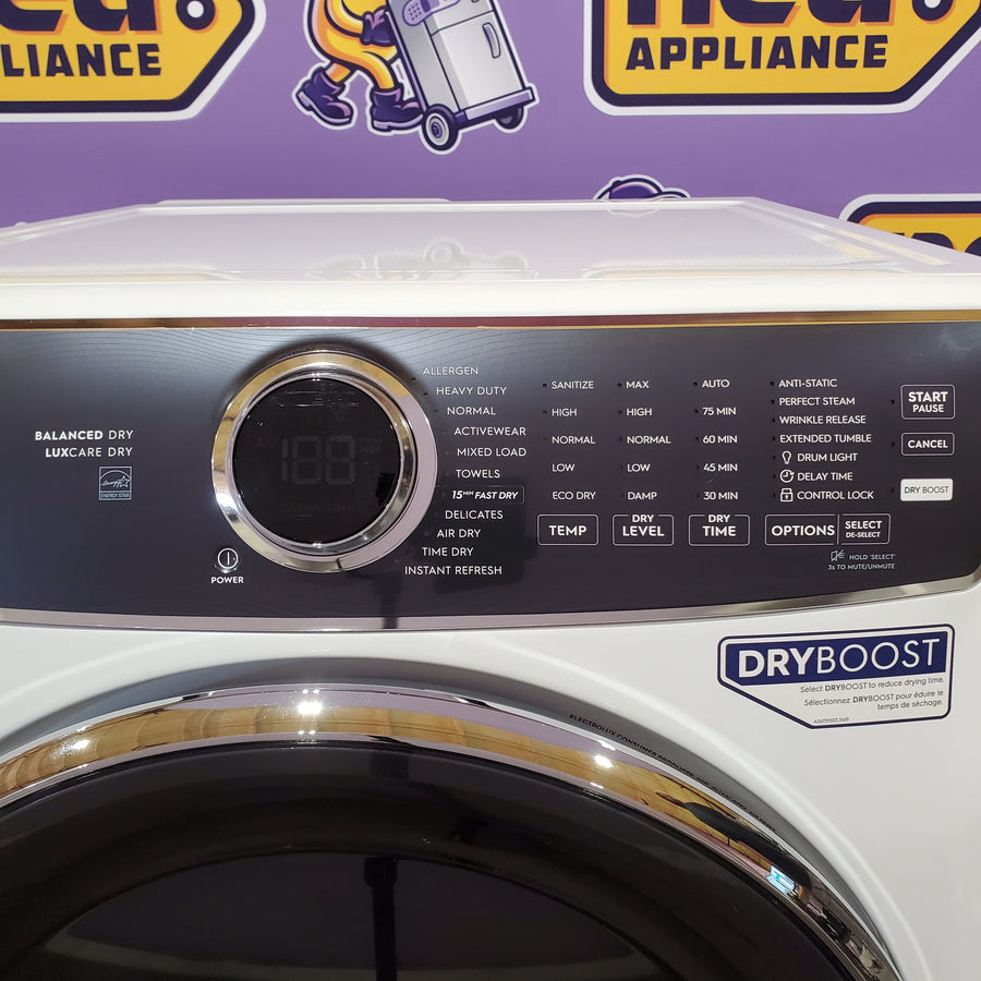 Electrolux 8.0 cu. ft. Front Load Electric Dryer with Perfect Steam 22133SD199 - ELFE7637AW - Scratch & Dent (Minor)