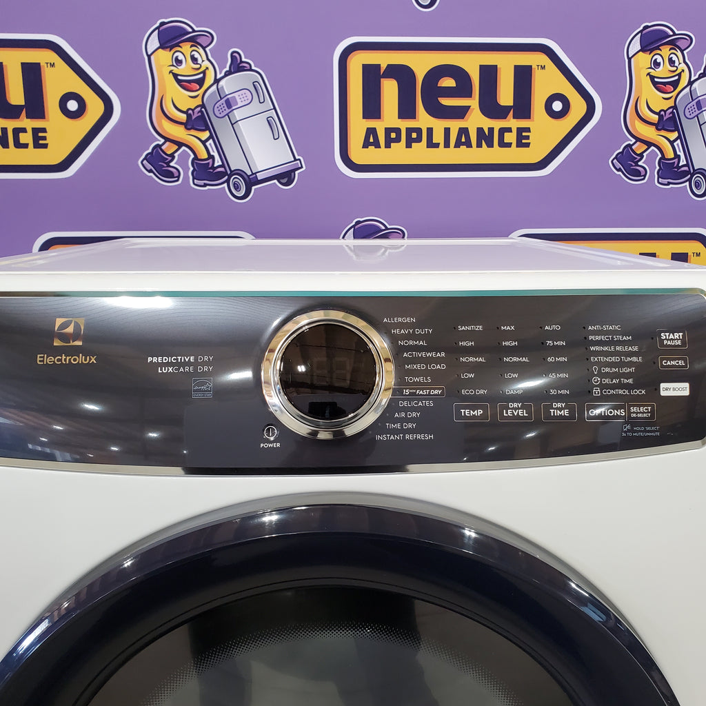 Pictures of Electrolux 4.5 Cu. Ft. Front Load Perfect Steam™ Washer with LuxCare® Plus Wash ELFW7626BW - Scratch & Dent (Minor) and Electrolux 8.0 Cu. Ft. Front Load Perfect Steam™ Gas Dryer with LuxCare® Dry ELFG7626BW - Scratch & Dent (Minor) - Neu Appliance Outlet - Discount Appliance Outlet in Austin, Tx