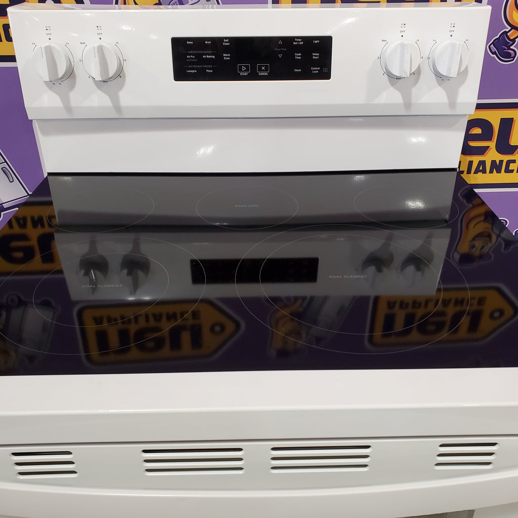 Whirlpool 5-Element Freestanding Electric Range in White with Air Cooking Technology 25138SD762 - WFES5030RW - Scratch & Dent (Minor)