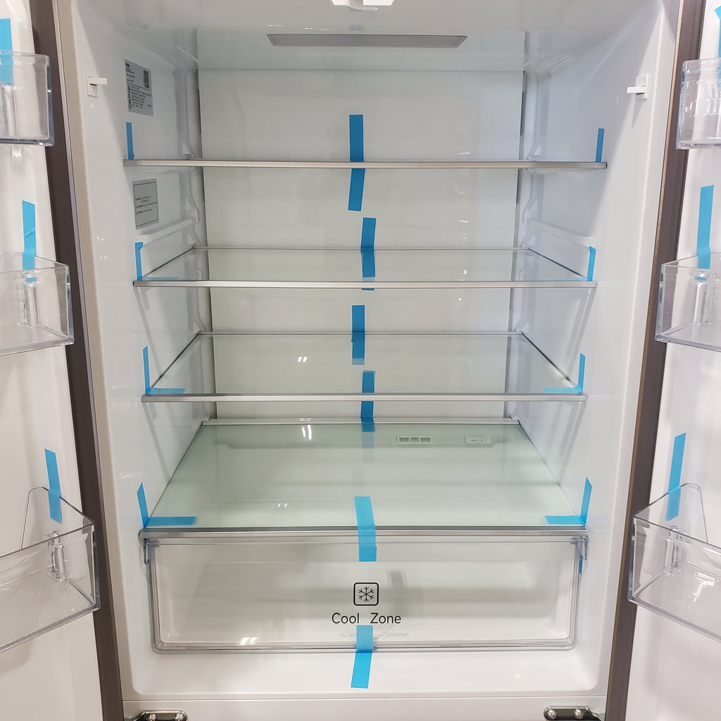 Pictures of Haier Fingerprint Resistant Stainless Steel 14.5 cu. ft. Counter Depth French Door Refrigerator with Quick Cool QJS15HYRFS - Open Box - Neu Appliance Outlet - Discount Appliance Outlet in Austin, Tx