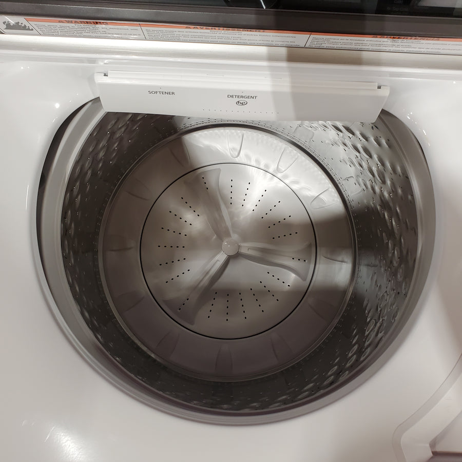 Maytag Top Load 4.8 cu ft Washer with Deep Fill and Slow-Close Glass Lid MVW6200KW - Scratch & Dent (Minor) and Maytag 7.0 cu ft Electric Dryer with Moisture Sensing and Quick Dry Cycle 16241 - MED6200KW - Scratch & Dent (Moderate)