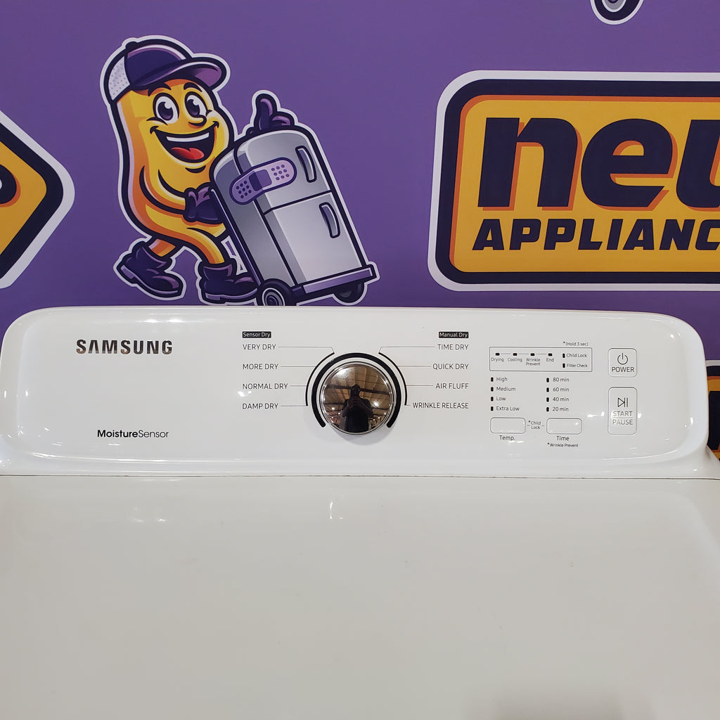 Pictures of Samsung White Electric 7.2 Cu. Ft. Dryer with Sensor Dry DV40J3000EW - Certified Refurbished - Neu Appliance Outlet - Discount Appliance Outlet in Austin, Tx