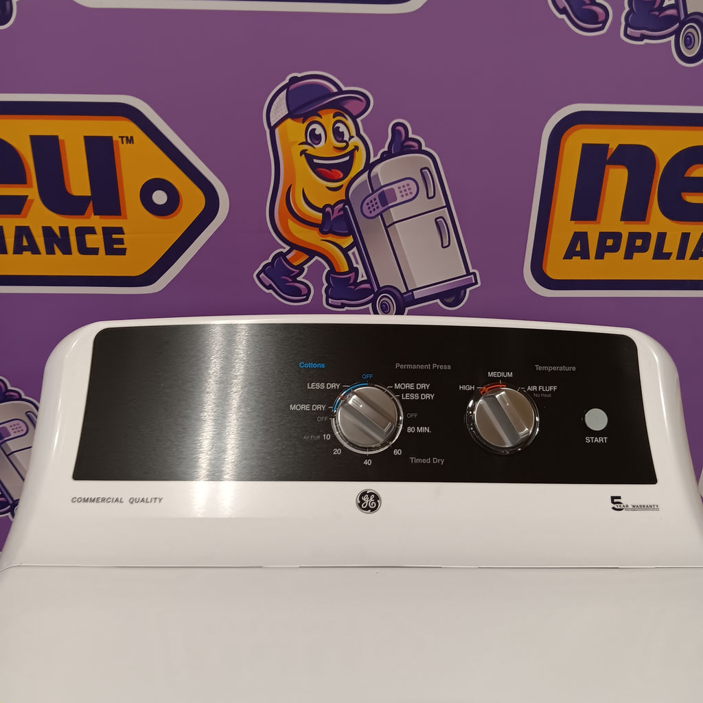 Pictures of GE® Commercial Quality 6.2 cu. ft. Capacity Electric Dryer with Up To 120 ft. Venting GTX52EASPWB - New in Box - Neu Appliance Outlet - Discount Appliance Outlet in Austin, Tx