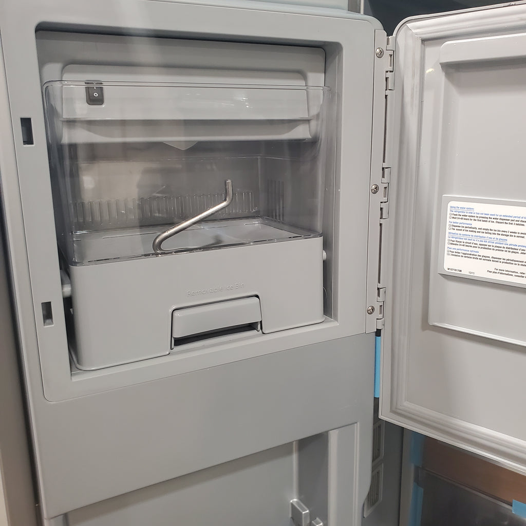 Pictures of KitchenAid 23.8 cu. ft. 36" Counter-Depth French Door Platinum Interior Refrigerator with PrintShield™ Finish KRFC704FPS - Scratch and Dent (Minor) - Neu Appliance Outlet - Discount Appliance Outlet in Austin, Tx