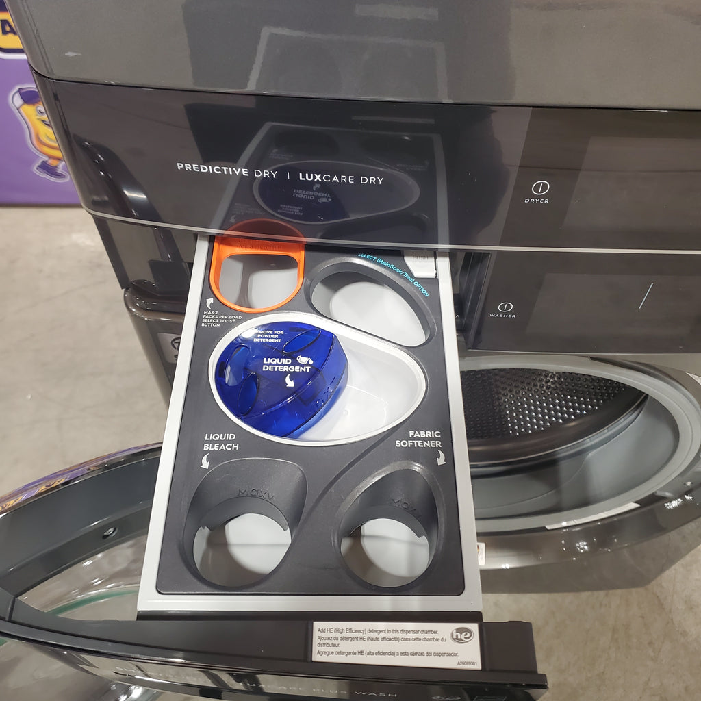 Pictures of Electrolux Titanium 600 Series Laundry Tower Single Unit 4.5 cu ft Washer & 8 cu ft Electric Dryer 25136SD612 - ELTE7600AT - Scratch & Dent (Minor) - Neu Appliance Outlet - Discount Appliance Outlet in Austin, Tx