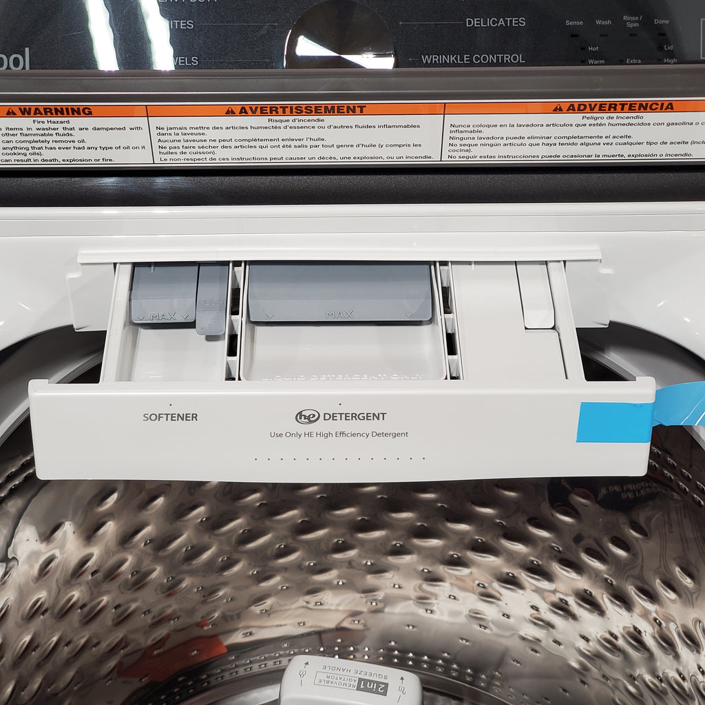 Pictures of Whirlpool 5.2 - 5.3 cu ft Capacity ENERGY STAR Top Load Washer with 2 in 1 Removable Agitator 3SD723 - WTW6157PW - Open Box - Neu Appliance Outlet - Discount Appliance Outlet in Austin, Tx