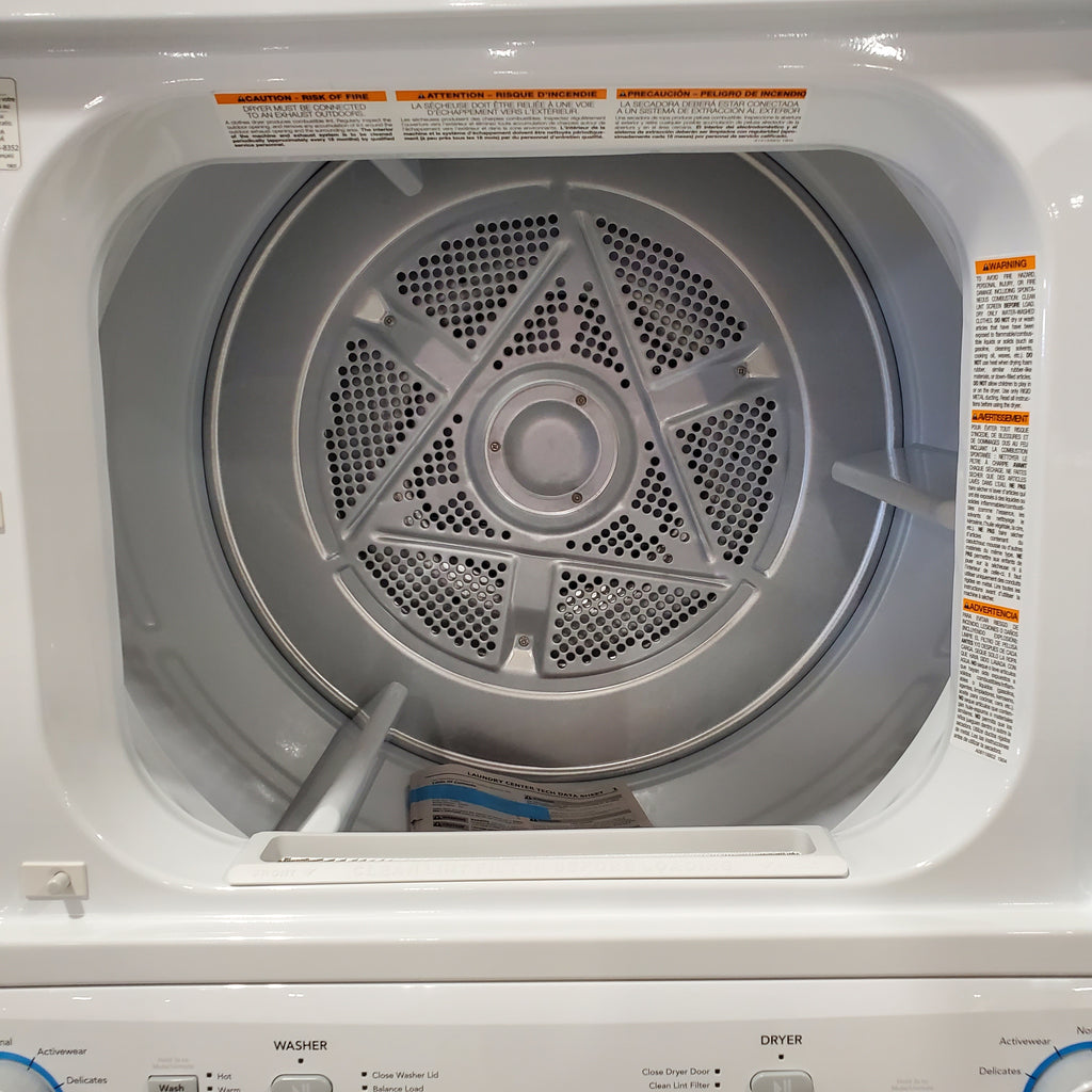 Pictures of Frigidaire Electric Washer/Dryer Laundry Center - 3.9 Cu. Ft Washer and 5.5 Cu. Ft. Dryer FLCE7522AW - Scratch & Dent (Minor) - Neu Appliance Outlet - Discount Appliance Outlet in Austin, Tx