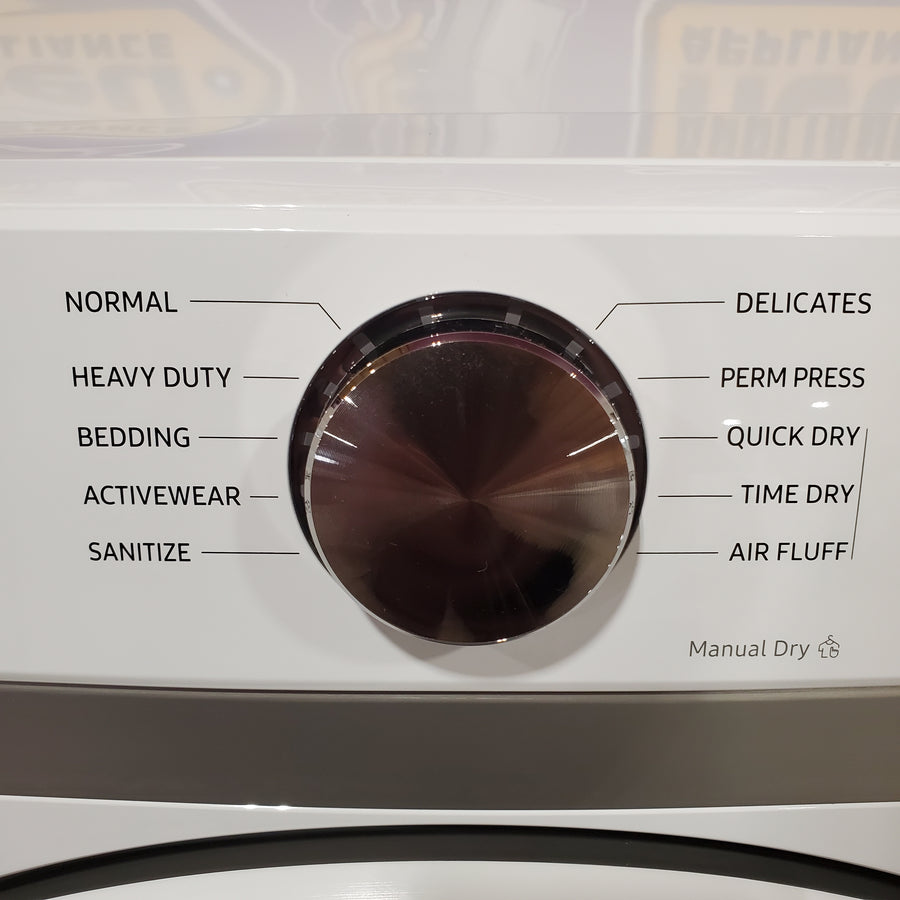Samsung 7.5 cu. ft. Front Load Electric Dryer with Smart Care in White 31134SD190 - DVE45T6000W - Scratch & Dent (Moderate)