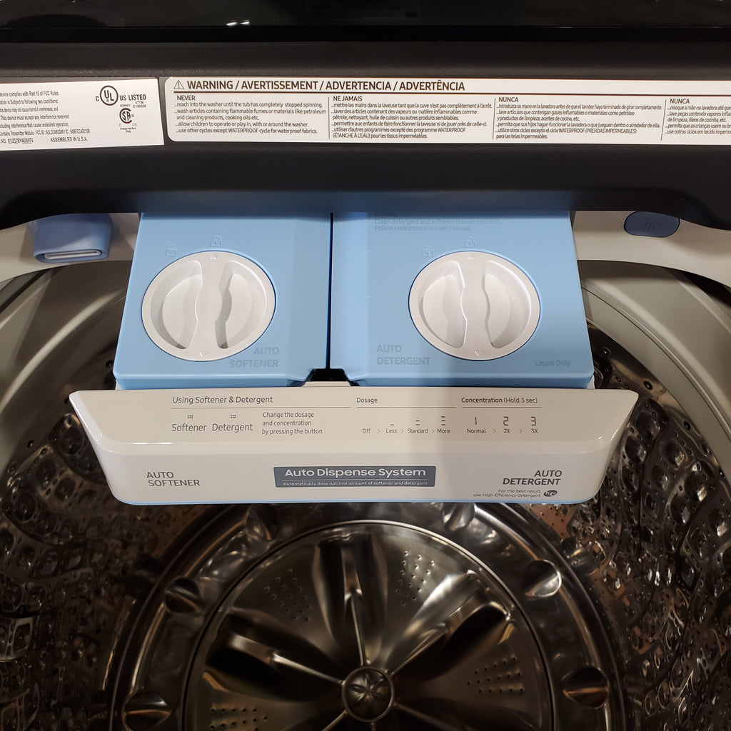 Pictures of Samsung Smart Top Load 5.5 Cu. Ft. with Auto Dispense Washer WA55CG7500AE - Open Box - Neu Appliance Outlet - Discount Appliance Outlet in Austin, Tx