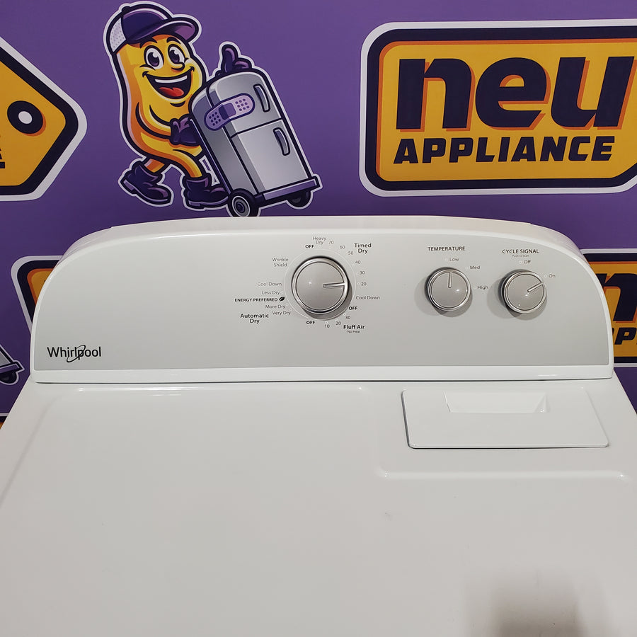 Whirlpool White Gas 7.0 Cu. Ft. Vented Dryer with Wrinkle Shield Option and AutoDry Drying System WGD4815EW - Open Box