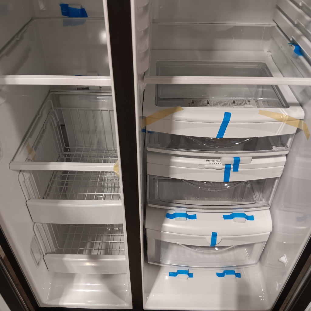 Pictures of GE 25.1 Cu. Ft. Fingerprint Resistant Side-By-Side Refrigerator GSS25IYN - New in Box - Neu Appliance Outlet - Discount Appliance Outlet in Austin, Tx