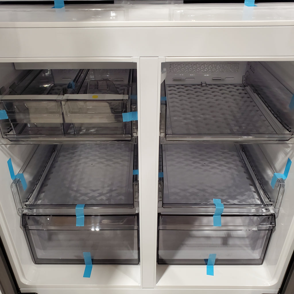 Pictures of Samsung Bespoke 4-Door Flex™ Refrigerator (29 cu. ft.) with Beverage Zone™ and Auto Open Door in White Glass - 4SD400 - RF29DB970012AA - Open Box - Neu Appliance Outlet - Discount Appliance Outlet in Austin, Tx