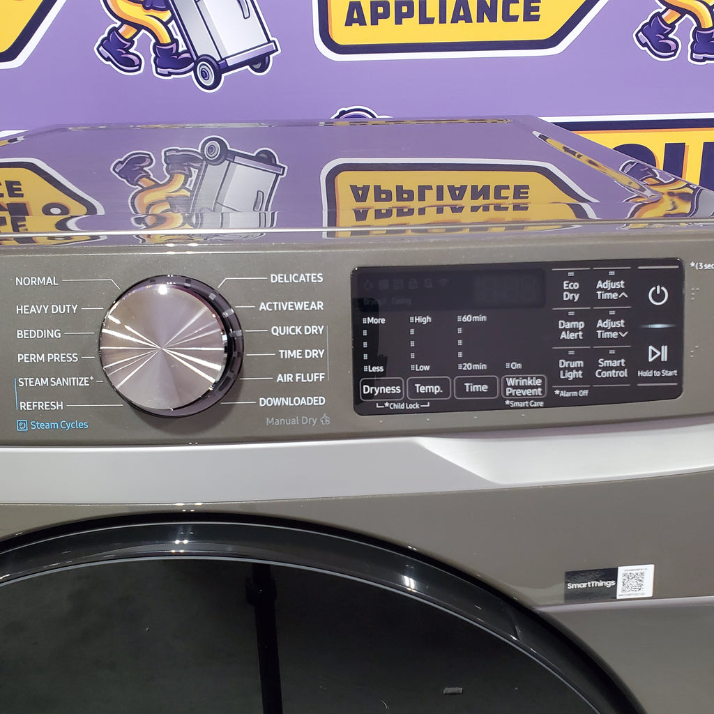 Pictures of Samsung 7.5 cu. ft. Front Load Electric Dryer with Steam 251315SD1126 - DVE45B6300P - Scratch & Dent (Moderate) - Neu Appliance Outlet - Discount Appliance Outlet in Austin, Tx