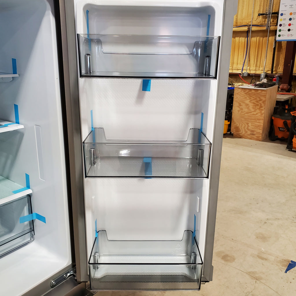 Hisense PureFlat 25.6-cu ft 4-Door Smart French Door ENERGY STAR Refrigerator in Stainless Steel with Ice Maker, Water and Ice Dispenser 3SD740 - HRM260N6TSE - Open Box