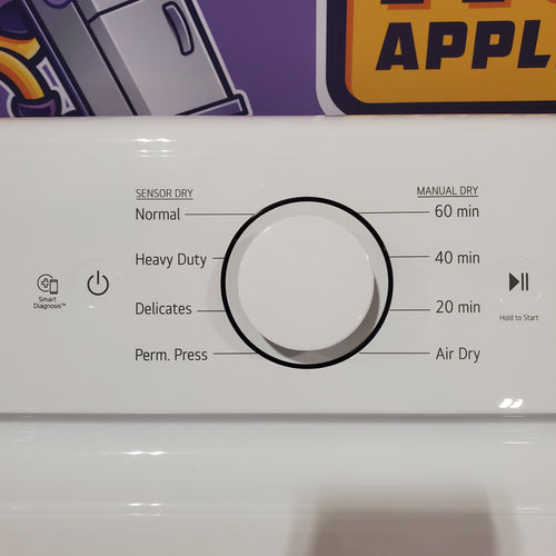 Pictures of LG 7.3 Cu. Ft. Electric Rear Control Ultra Large Capacity Dryer in White with Sensor Dry 22132SD158 - DLE6100W - Scratch & Dent (Minor) - Neu Appliance Outlet - Discount Appliance Outlet in Austin, Tx