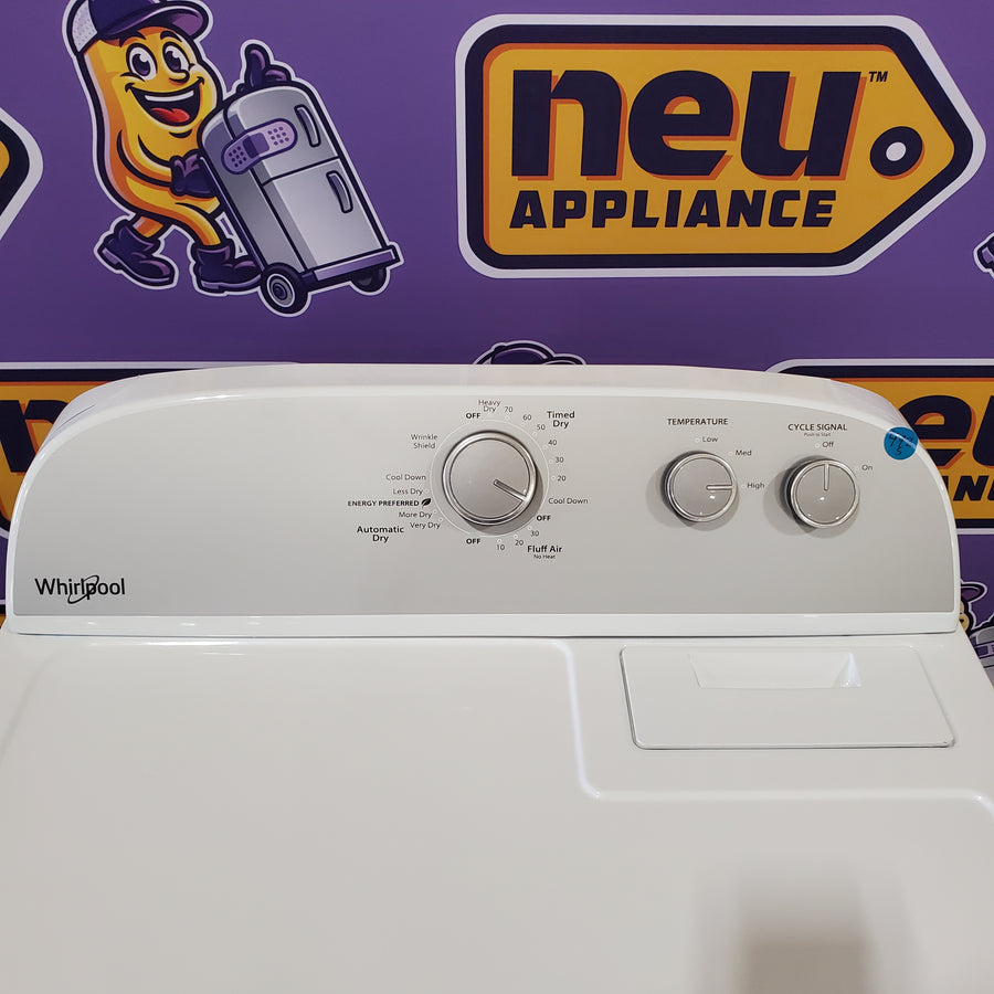 Whirlpool White Gas 7.0 Cu. Ft. Vented Dryer with Wrinkle Shield Option and AutoDry Drying System WGD4815EW - Scratch & Dent - Minor