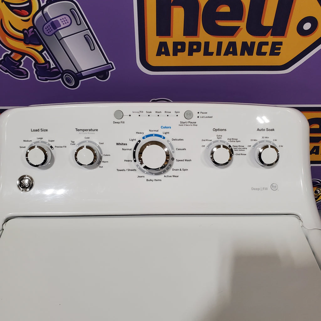 Pictures of GE White Top Load 4.2 Cu. Ft. Washer with Stainless Steel Basket and Dual Action Agitator GTW460ASJWW - Certified Refurbished - Neu Appliance Outlet - Discount Appliance Outlet in Austin, Tx