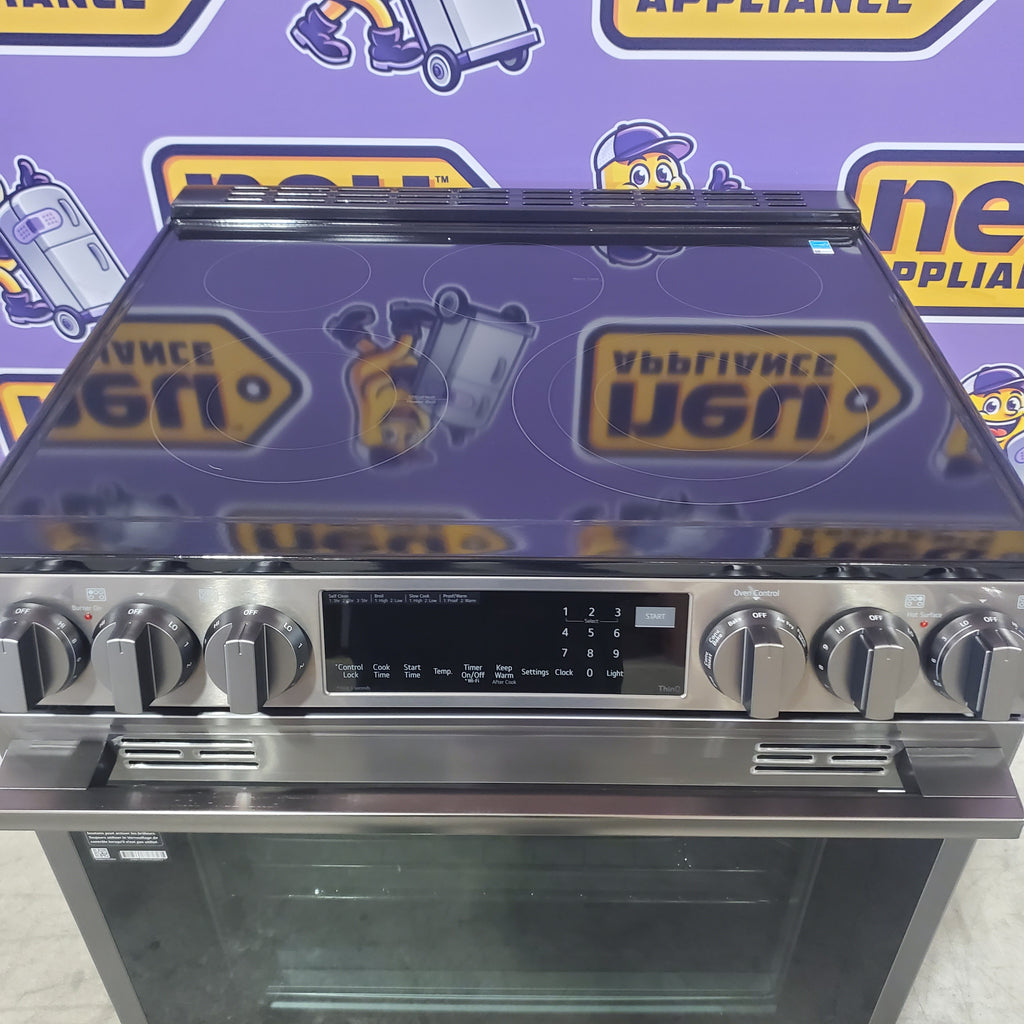 LG 6.3 cu. ft. Smart Electric Slide-in Range with InstaView®, ProBake Convection®, and Air Fry 3SD911 - LSEL6335ZE - Open Box