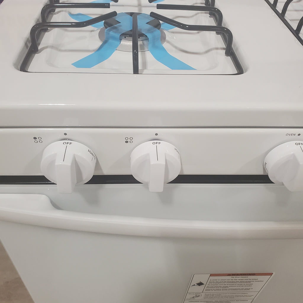Pictures of Amana White Gas 30 Inch Range with Easy Clean Glass Door and Temp Assure Cooking System AGR4203MNW - Scratch and Dent (Minor) - Neu Appliance Outlet - Discount Appliance Outlet in Austin, Tx