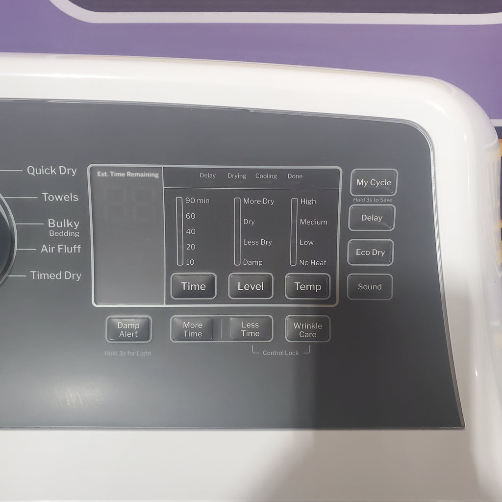 GE 4.5 cu. ft. Capacity Washer with Water Level Control GTW585BSVWS - New in Box and GE Electric 7.4 Cu. Ft. Front Load Dryer with Sensor Dry in White GTD58EBSVWS - Scratch & Dent (Minor)