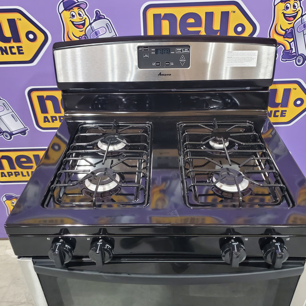 Pictures of Amana Gas Range with Easy Touch Electronic Controls 5SD206 - AGR5330BAS - New in Box - Neu Appliance Outlet - Discount Appliance Outlet in Austin, Tx