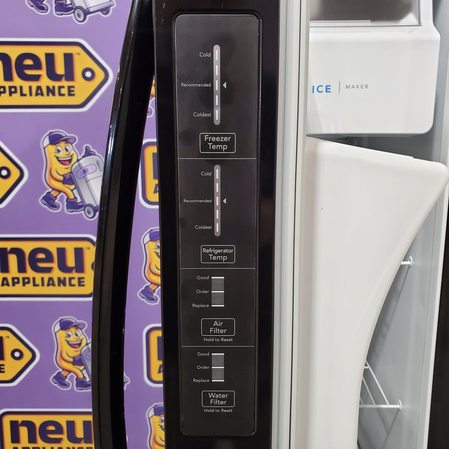 Frigidaire Black 26 Cu. Ft. Standard-Depth ENERGY STAR Side-by-Side Refrigerator with EvenTemp™ Cooling System 31133SD126 - FRSS2623AB - Scratch & Dent (Minor)