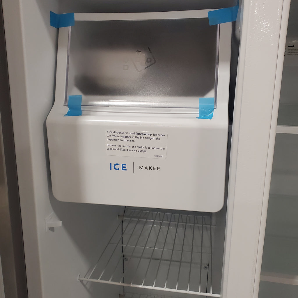 Pictures of Frigidaire 25.6 cu. ft. ENERGY STAR Side by Side Refrigerator with Exterior Water and Ice Dispenser in Stainless Steel 3SD960 - FRSS2623AS - Scratch & Dent (Minor) - Neu Appliance Outlet - Discount Appliance Outlet in Austin, Tx