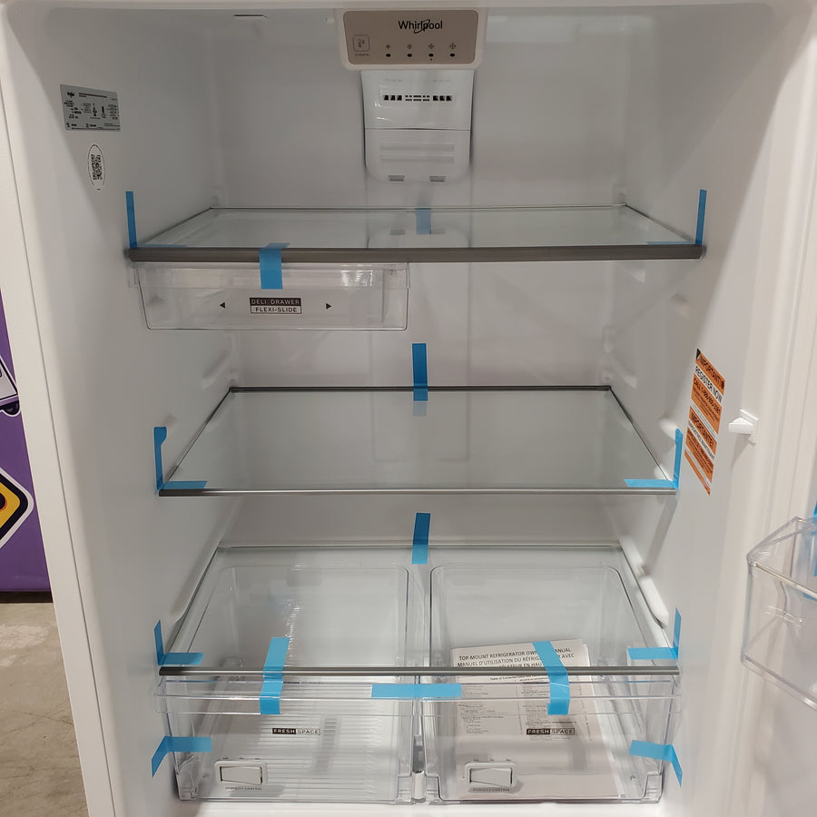 Whirlpool 19.3 Cu. Ft. Freestanding Top-Freezer Garage Ready Refrigerator in White 22133SD215 - WRTX5419SW - Scratch & Dent (Minor)