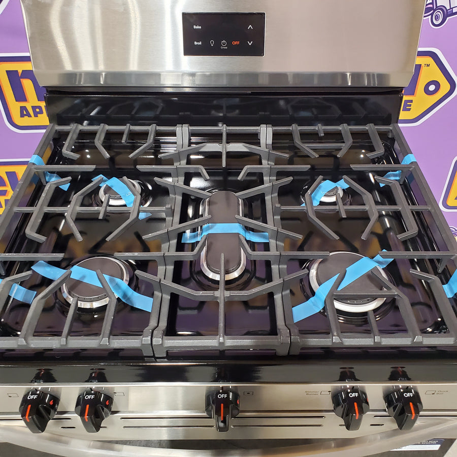 Frigidaire 5 Burner Gas Range with Even Baking Technology in Stainless Steel FCRG3052BS - Scratch & Dent (Minor)
