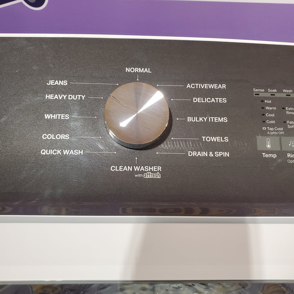 Whirlpool 4.6 Cu. Ft. Top Load Impeller Washer with Built-in Faucet WTW5020SW  - Scratch & Dent (Moderate) and Whirlpool® 7.0 Cu. Ft. Electric Dryer with Moisture Sensor and Steam Refresh Cycle 16144 - WED6150PW - Open Box